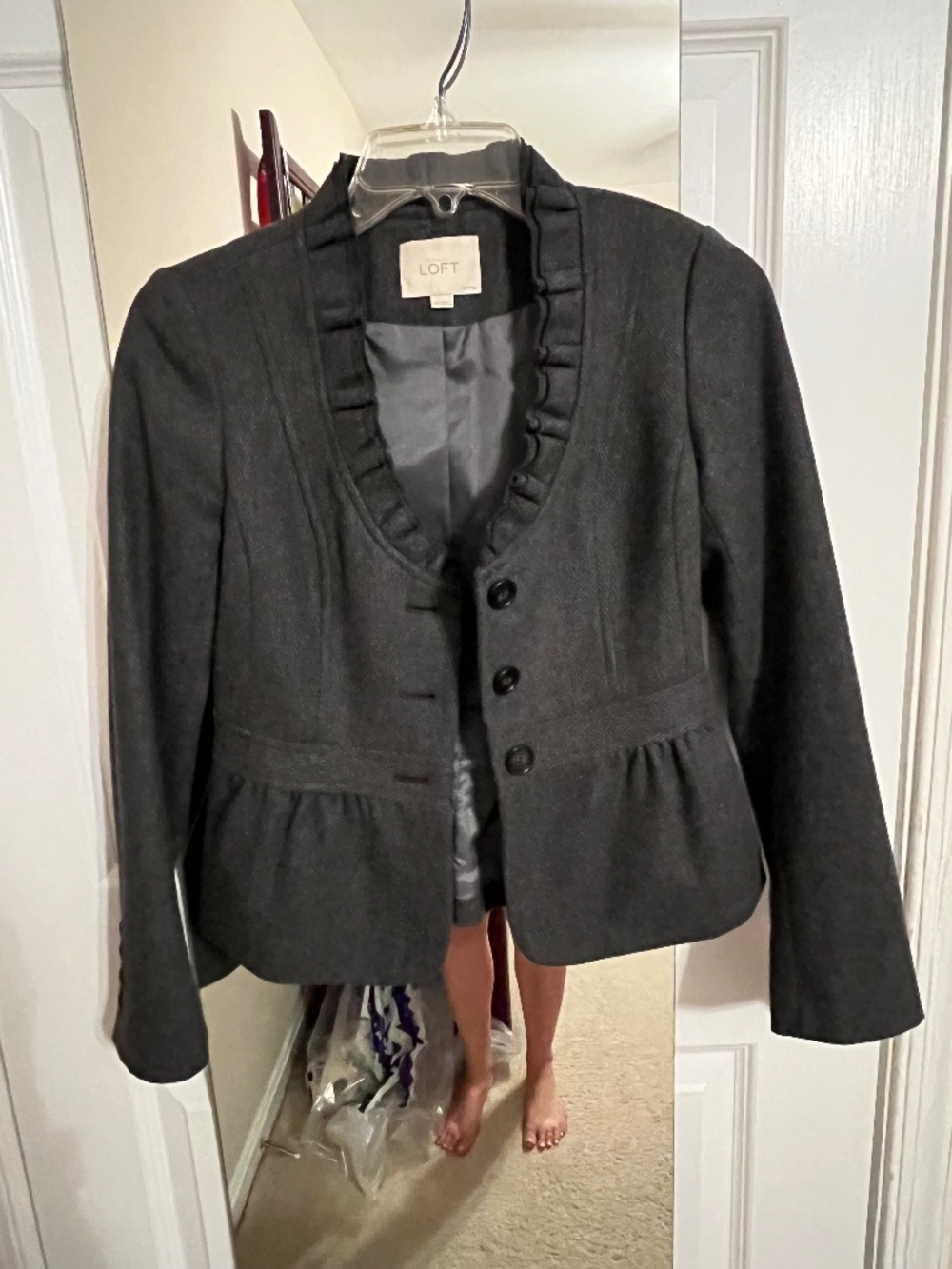 Loft Petite gray blazer size 00P